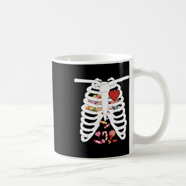 Mug Cage de côtes X-ray Candy drôle Costume d'Hallowee (Droite)
