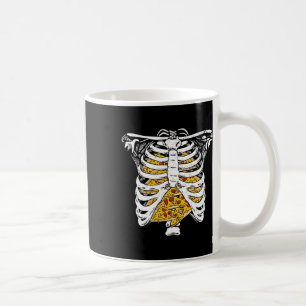 Mug Cage De Rib Squelette Drôle Avec Pizzas Happy Hall