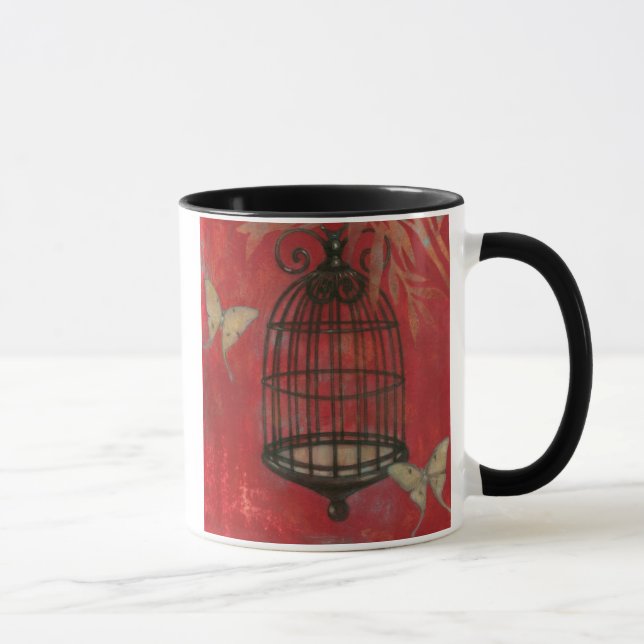 Mug Cage d'oiseaux décorative avec papillons (Droite)