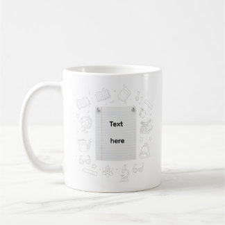Mug Cahier de griffonnages pour l'école Cadeau pour en