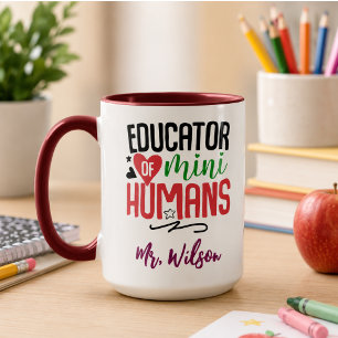 Mug Cahier d'éducateur de mini-humains – Prof drôle 