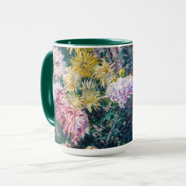 Mug Caillebotte - Chrysanthèmes blancs et jaunes (Devant gauche)