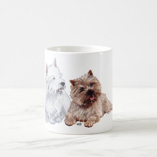 Mug Cairn Brown et terriers Westie (Centre)