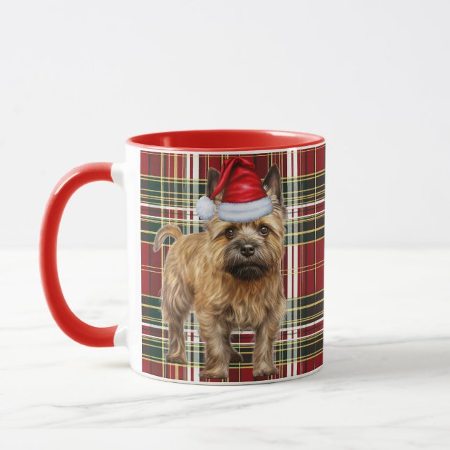 Mug Cairn Terrier Amoureux des chiens Fête Jour de Noë (Gauche)