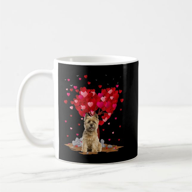 Mug Cairn Terrier Amoureux des chiens Forme cardiaque  (Gauche)