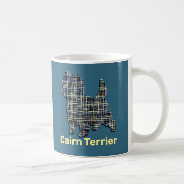 Mug Cairn Terrier Chien Grille Silhouette Arrière - pl (Droite)