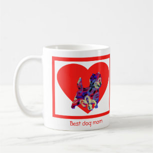 Mug Cairn Terrier Chien Rouge Saint Valentin Coeur