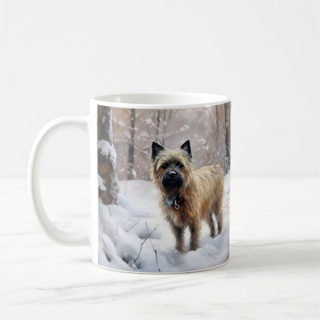 Mug Cairn Terrier Laissez tomber la neige Noël (Gauche)
