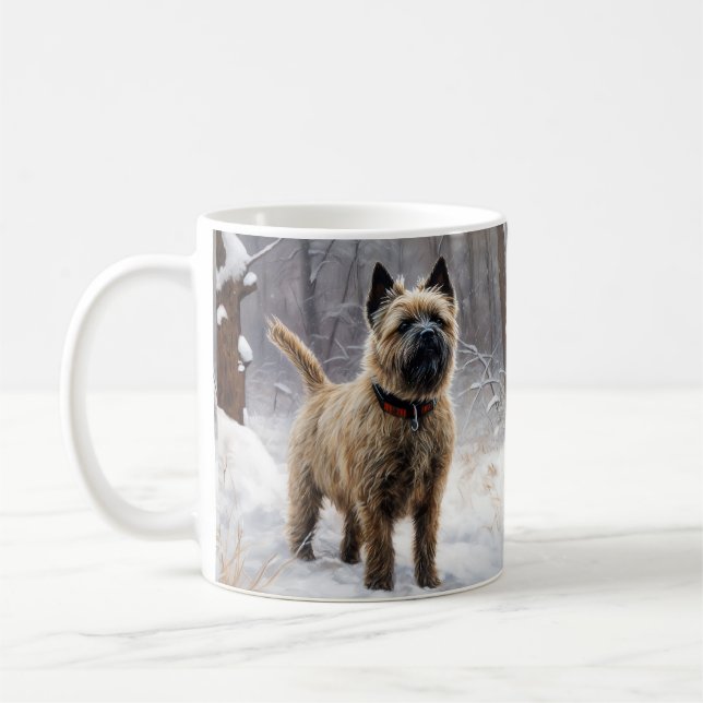 Mug Cairn Terrier Laissez tomber la neige Noël (Gauche)