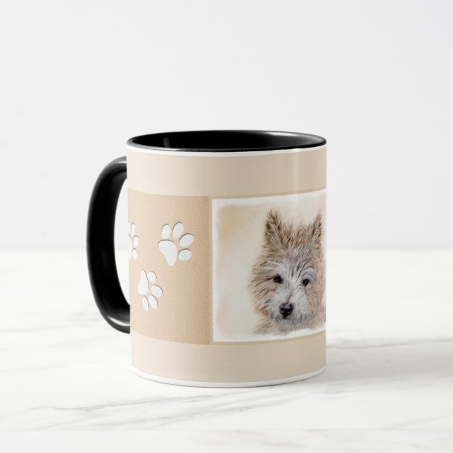Mug Cairn Terrier Peinture Chiot - Art Chien original (Devant gauche)