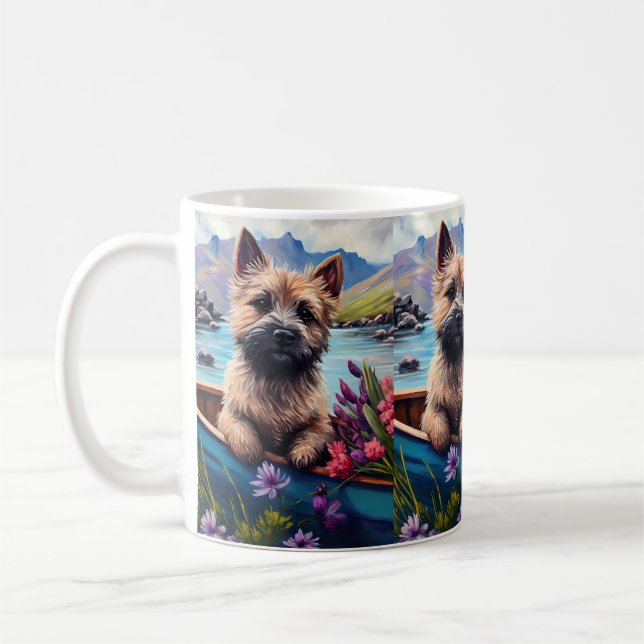 Mug Cairn Terrier sur une pagaie : Une aventure Pittor (Gauche)