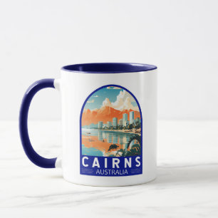 Mug Cairns Australia Travel Art Vintage