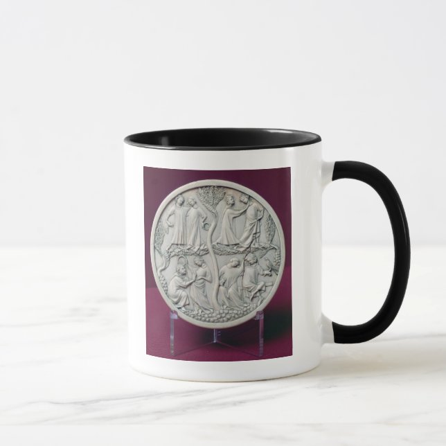 Mug Caisse de miroir dépeignant les scènes courtoises, (Droite)