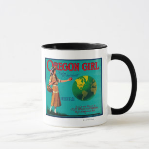 Mug Caisse LabelElgin d'Apple de fille de l'Orégon, OU
