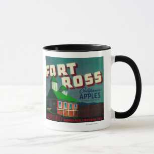 Mug Caisse LabelSebastopol, CA de Ross Apple de fort