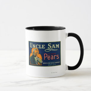 Mug Caisse LabelWapato, WA de poire d'Oncle Sam