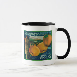 Mug Caisse LabelWatsonville, CA d'Apple de Doughboy