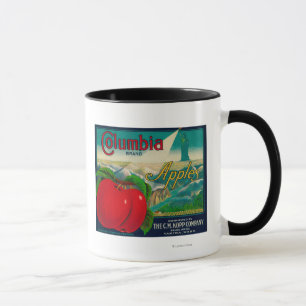 Mug Caisse LabelYakima, WA de Colombie Apple