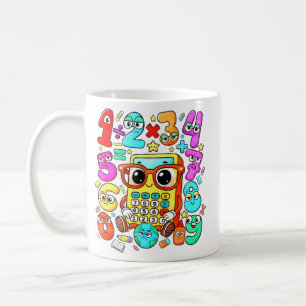 Mug calculateur de nombres mathématiques mignons p