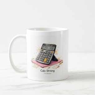 Mug Calculatrice aquarelle pour la saison fiscale Art