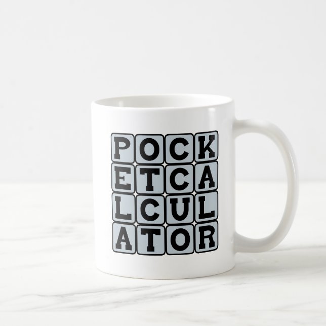 Mug Calculatrice de poche, outil de maths (Droite)