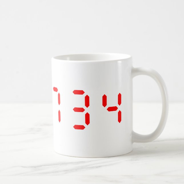 Mug Calculatrice LED Bonjour | 0,7734 (Droite)