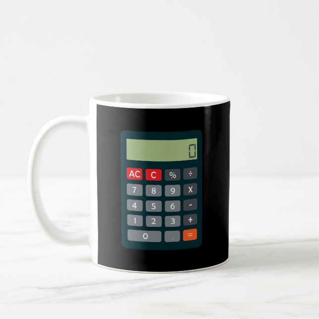 Mug Calculatrice mathématique de costume comptable (Gauche)