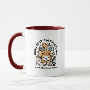 Mug Calculs Parfaits – Création de Chat de Maths Drôle