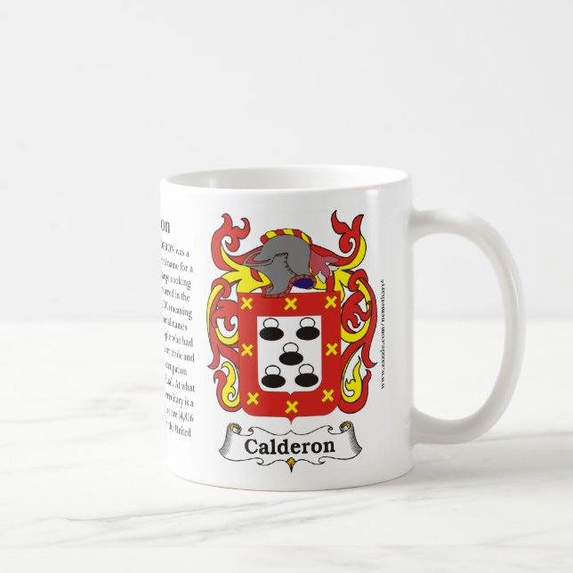 Mug Calderon, l'histoire, la signification et la crête (Droite)