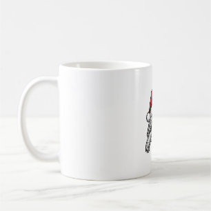 Mug Calèche de Noël Tortue Chapeau de Père Noël Dessin