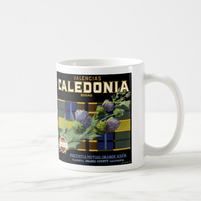 Mug Caledonia Orange Étiquette (Droite)