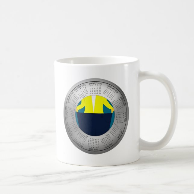 Mug Calendrier 2026 Café Perte de Poids Diététique (Droite)