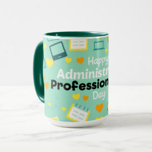 Mug Calendrier de journée d'administrateur ludique cœu