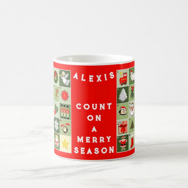 Mug Calendrier de l'Avent miniature de Noël (Centre)