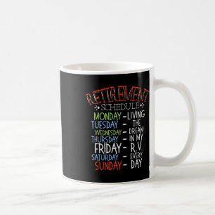 Mug Calendrier de retraite de la vie de camping Van Rv