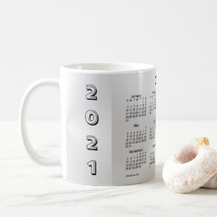 Mug Calendrier du café Shimmer Argent 2021 par Janz