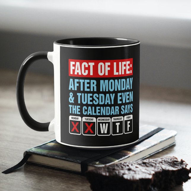 Mug Calendrier Fact of Life dit WTF Humour (Créateur téléchargé)