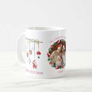 Mug Calendrier photo de Noël coloré et simple