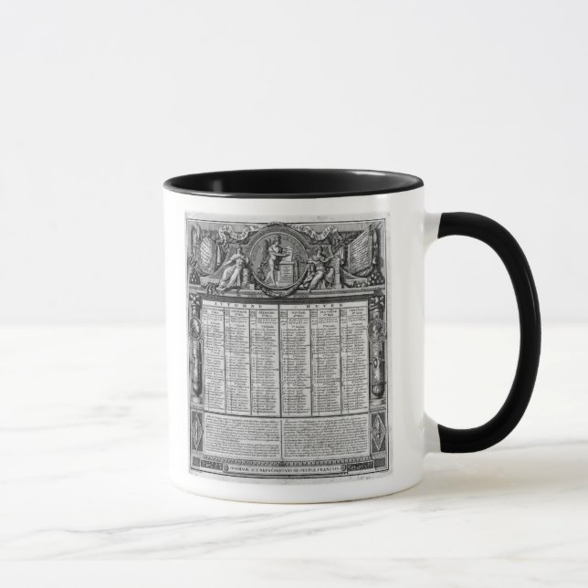 Mug Calendrier républicain, le 22 septembre 1793 (Droite)