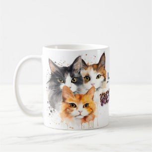 Mug Calico & Tabby cat