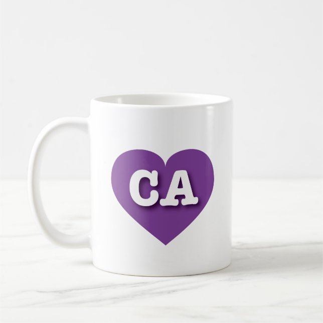 Mug California Purple Heart - J'aime CA (Gauche)