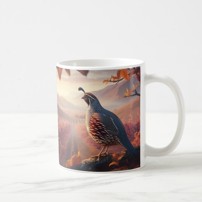 Mug California Quail Birds Wildlife Nature Art (Droite)