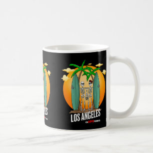 Mug California Surf Plages de Los Angeles Surfant Sque