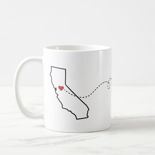 Mug Californie au Montana - Coeur2Coeur Coffee Mug" (Gauche)