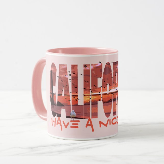 Mug Californie - Bonne Journée (Devant gauche)