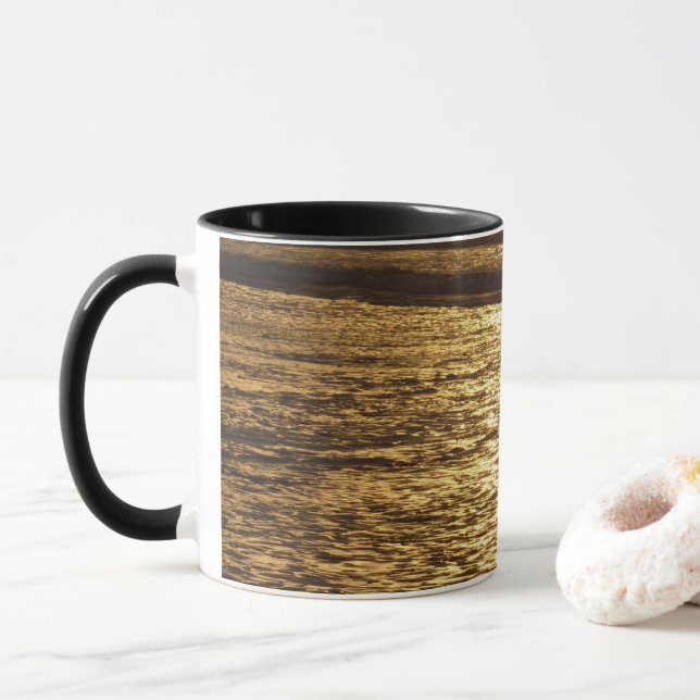 Mug Californie Sunset Waves Ocean Seascape (Avec donut)