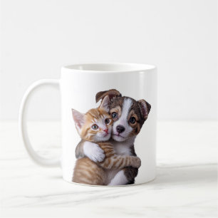 Mug Câlin de chiot et chaton mignon