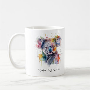 Mug Câlins de koala en couleur, personnalisé