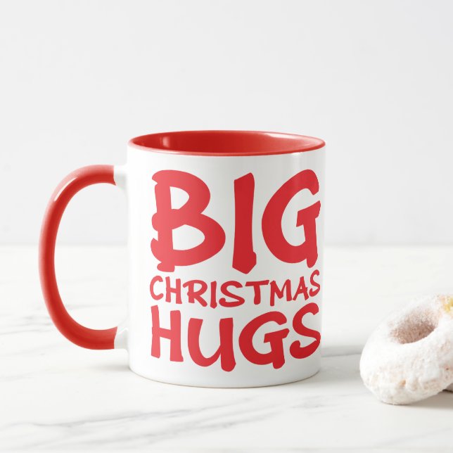Mug câlins de Noël avec un mignon panda roux (Avec donut)
