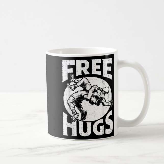 Mug Câlins Humour de Lutte Drôle Lutteur Lutter Hommes (Droite)